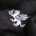 Anglo-Saxon White Dragon 5 Button Jersey Polo Shirt - Dark Grey Marl